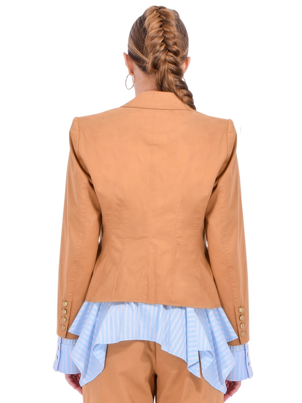 Cinq A Sept Shilo Jacket in Brown Sandstone/Light Bluebell - Picture 5 of 7